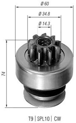 MAGNETI MARELLI 940113020101 Pinion, starter