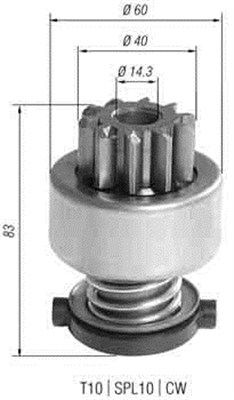 MAGNETI MARELLI 940113020393 Pinion, starter