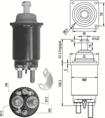 MAGNETI MARELLI 940113050313 Solenoid Switch, starter