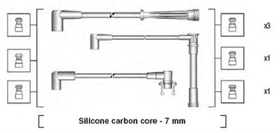 Ignition Cable Kit MAGNETI MARELLI 941145280725