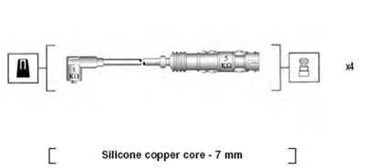 Ignition Cable Kit MAGNETI MARELLI 941175240763