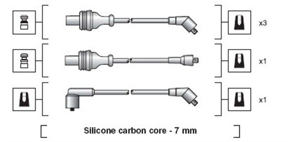 MAGNETI MARELLI 941318111016 Ignition Cable Kit