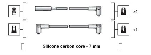 MAGNETI MARELLI 941318111020 Ignition Cable Kit