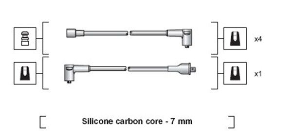 MAGNETI MARELLI 941318111021 Ignition Cable Kit