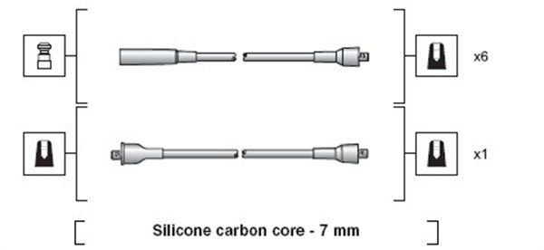 MAGNETI MARELLI 941318111031 Ignition Cable Kit