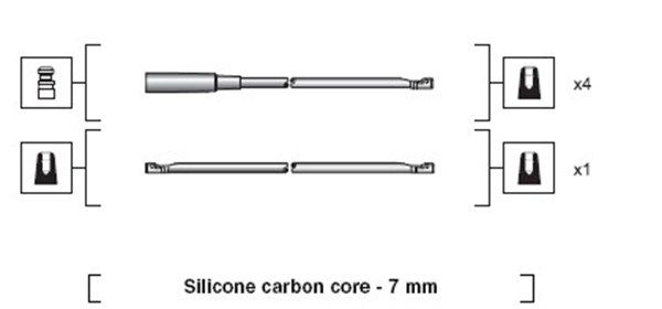MAGNETI MARELLI 941318111053 Ignition Cable Kit