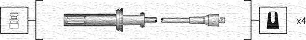 MAGNETI MARELLI 941318111054 Ignition Cable Kit