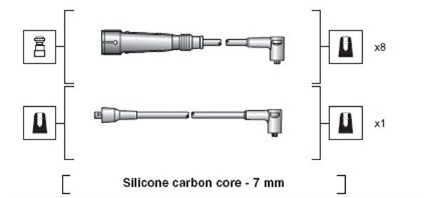MAGNETI MARELLI 941318111086 Ignition Cable Kit