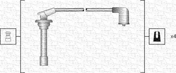 MAGNETI MARELLI 941318111104 Ignition Cable Kit