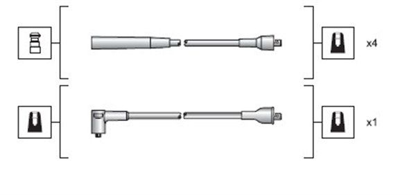 MAGNETI MARELLI 941318111116 Ignition Cable Kit