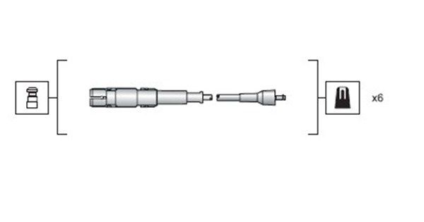 MAGNETI MARELLI 941318111149 Ignition Cable Kit