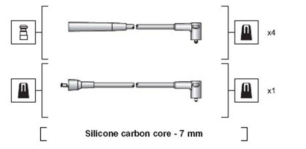 MAGNETI MARELLI 941318111214 Ignition Cable Kit