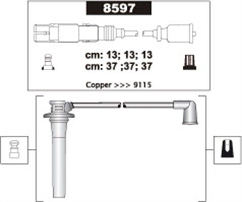 MAGNETI MARELLI 941318111303 Ignition Cable Kit