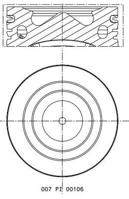 MAHLE 007 PI 00106 001 Piston
