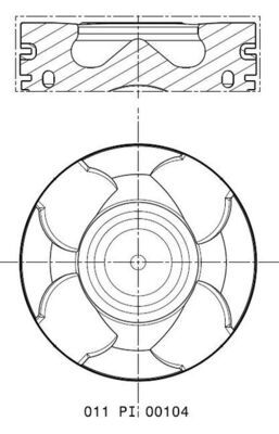 MAHLE 011 PI 00104 000 Piston