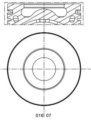 MAHLE 016 07 02 Piston
