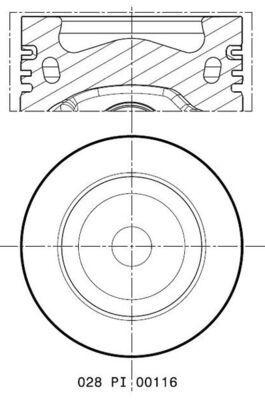 MAHLE 028 PI 00116 002 Piston