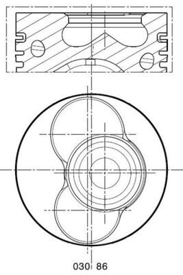 MAHLE 030 86 00 Piston