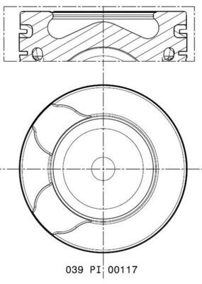 MAHLE 039 PI 00117 002 Piston