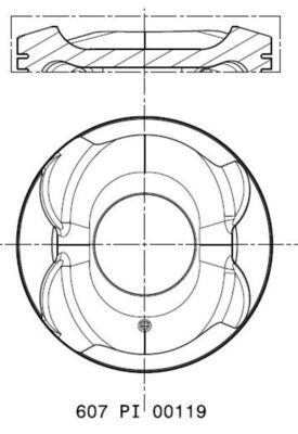 MAHLE 607 PI 00119 000 Piston