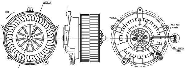 MAHLE AB 17 000S Interior Blower