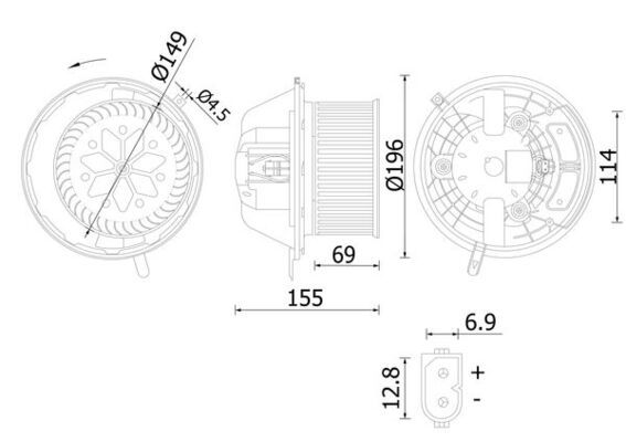 MAHLE AB 219 000S Interior Blower