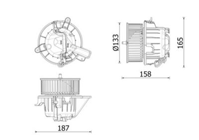 Interior Blower MAHLE AB 331 000P