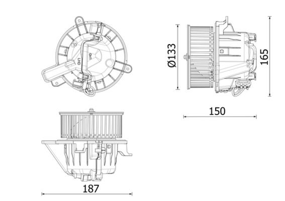 MAHLE AB 332 000P Interior Blower