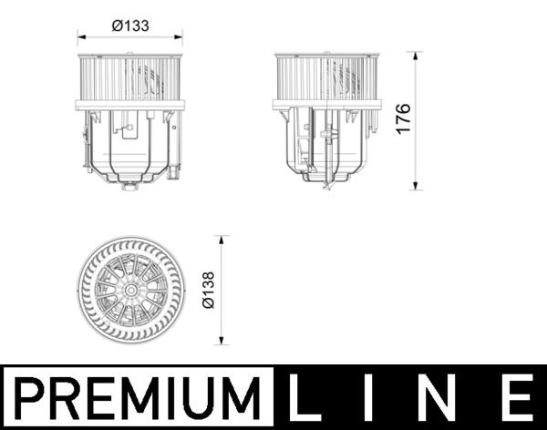 MAHLE AB 416 000P Interior Blower