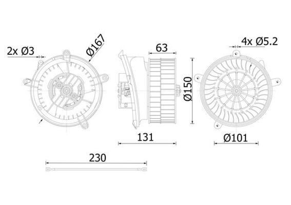 MAHLE AB 59 000S Interior Blower