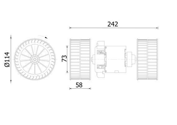 MAHLE AB 87 000S Interior Blower