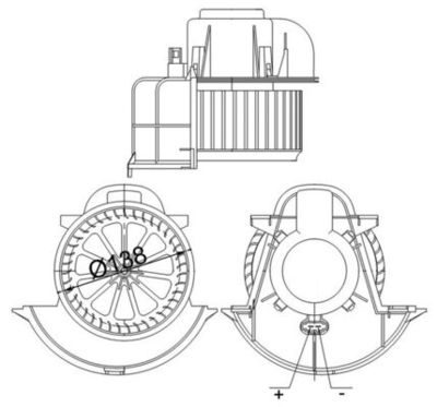 Interior Blower MAHLE AB 113 000S