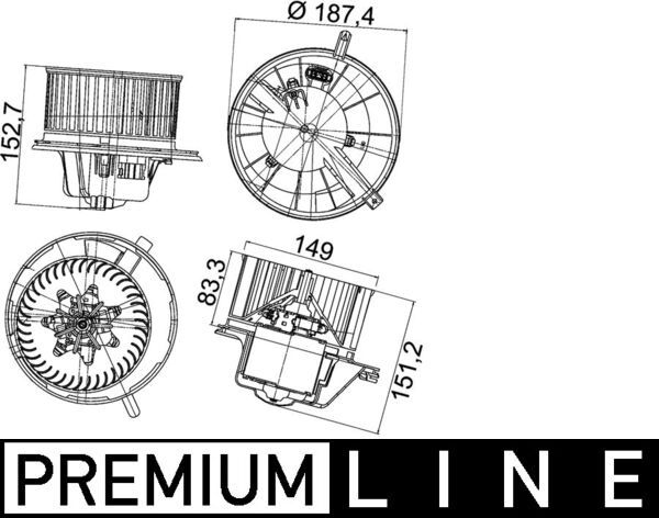 MAHLE AB 148 000P Interior Blower
