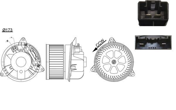 MAHLE AB 195 000S Interior Blower