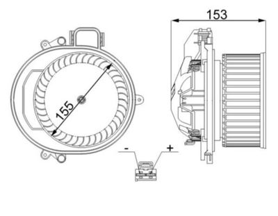 Interior Blower MAHLE AB 257 000S