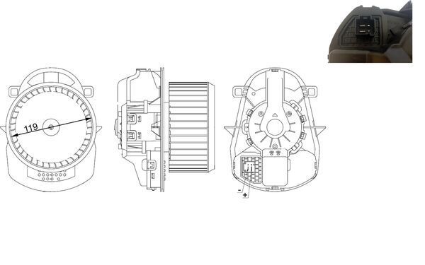 MAHLE AB 258 000S Interior Blower
