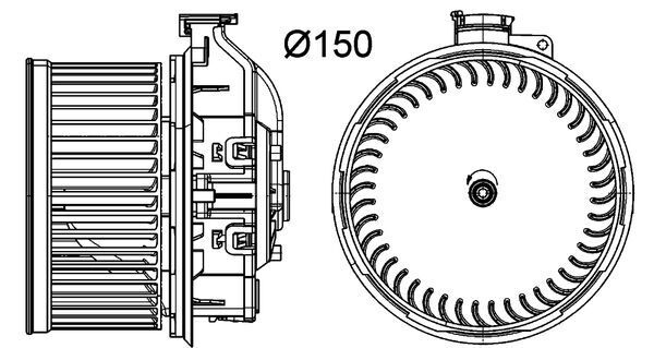 MAHLE AB 259 000P Interior Blower