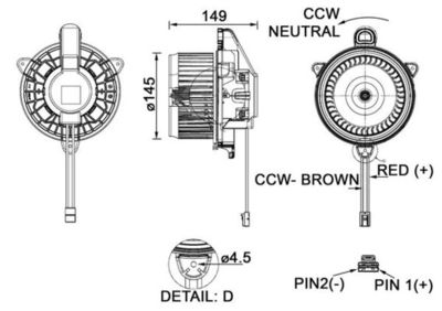 Interior Blower MAHLE AB 277 000P