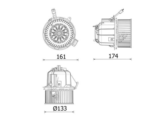 MAHLE AB 328 000P Interior Blower