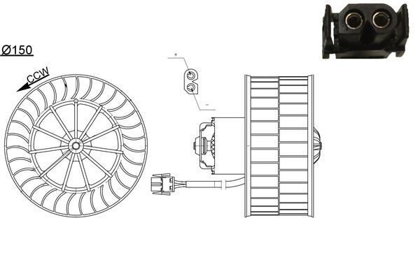MAHLE AB 44 000S Interior Blower
