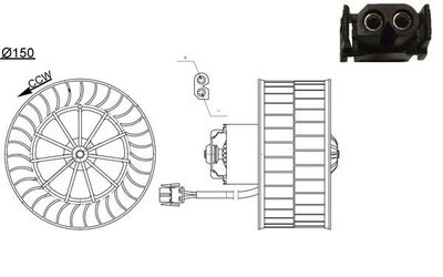 Interior Blower MAHLE AB 44 000S
