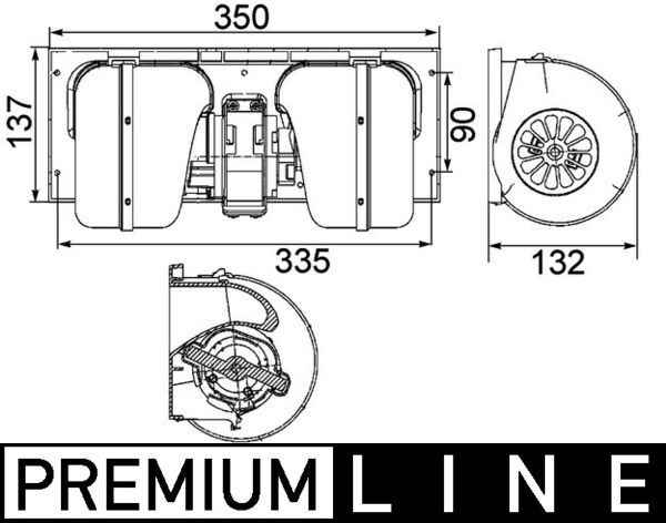 MAHLE AB 85 000P Interior Blower