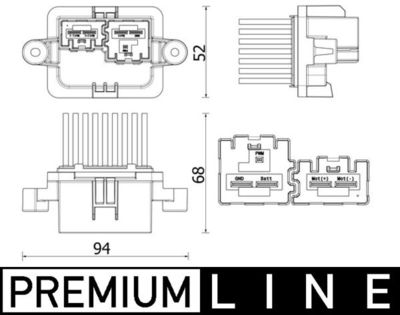 Regulator, interior blower MAHLE ABR 109 000P