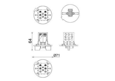 Resistor, interior blower MAHLE ABR 167 000P