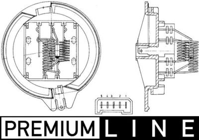 Resistor, interior blower MAHLE ABR 20 000P