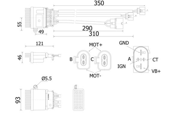 MAHLE ABR 78 000S Regulator, interior blower