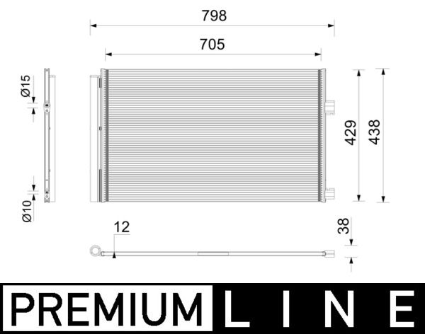 MAHLE AC 1200 000P Condenser, air conditioning