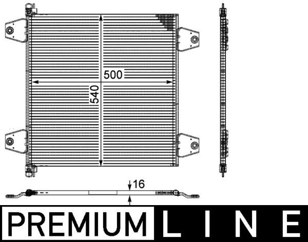 MAHLE AC 121 000P Condenser, air conditioning