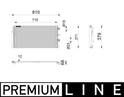 Condenser, air conditioning MAHLE AC 1213 000P