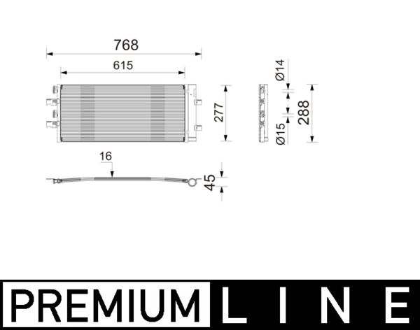 MAHLE AC 1214 000P Condenser, air conditioning